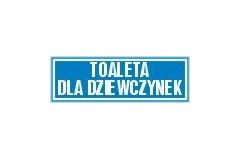 Toaleta dla dziewczynek - tabliczka