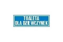 Tabliczka na drzwi - Toaleta dla dziewczynek