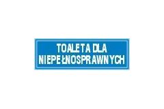 Toaleta dla niepełnosprawnych - tabliczka