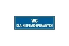 WC dla niepełnosprawnych - tabliczka