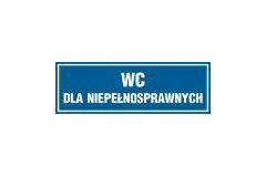 WC dla niepełnosprawnych - tabliczka