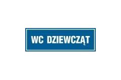 WC dziewcząt - tabliczka