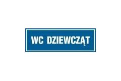 Tabliczka na drzwi - WC dziewcząt