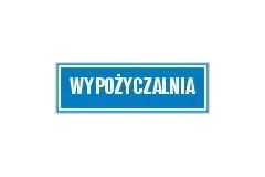 Wypożyczalnia - tabliczka na drzwi