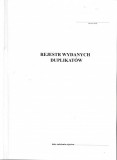 Rejestr wydanych duplikatów - produkt wycofany!!