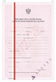 MEN-I/23a-w/2 - świadectwo dla uczniów liceum ogólnokształcącego z wyróżnieniem (po gimnazjum)