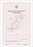 Świadectwo ukończ. technikum I/21, format A3, z zabezpieczeniami