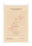MEN-I/30/2 numerowane. Świadectwo ukończenia szkoły policealnej, świadectwo z zabezpieczeniami (papier specjalny, UV, numeracja)