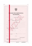 Świadectwo uk. technikum z wyróżn. I/22-w, z zabezpieczeniami