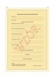 Świadectwo ukończenia szkoły specjalnej przysposabiającej do pracy I/29, papier z zabezpieczeniami (papier specjalny, UV, numeracja)