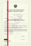 Świadectwo ukończenia Państwowej Ogólnokształcącej Szkoły Artystycznej w Zespole Państwowych Szkół Artystycznych w Zakopanem z wyróżnieniem, ART/23/w