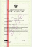 Świadectwo ukończenia szkoły, z wyróżnieniem, ART/24/w