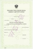 Świadectwo ukończenia szkoły artystycznej ART/31