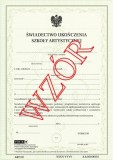 Świadectwo ukończenia szkoły artystycznej ART/10