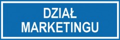 Tabliczka na drzwi - Dział marketingu