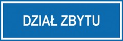 Dział zbytu - tabliczka