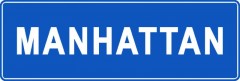 Tabliczki z nazwami miejsc i miejscowości (Manhattan 1)