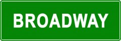 Tabliczki z nazwami miejsc i miejscowości (Broadway 2)