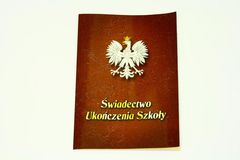 Teczka na świadectwo ukończenia szkoły - kartonowa